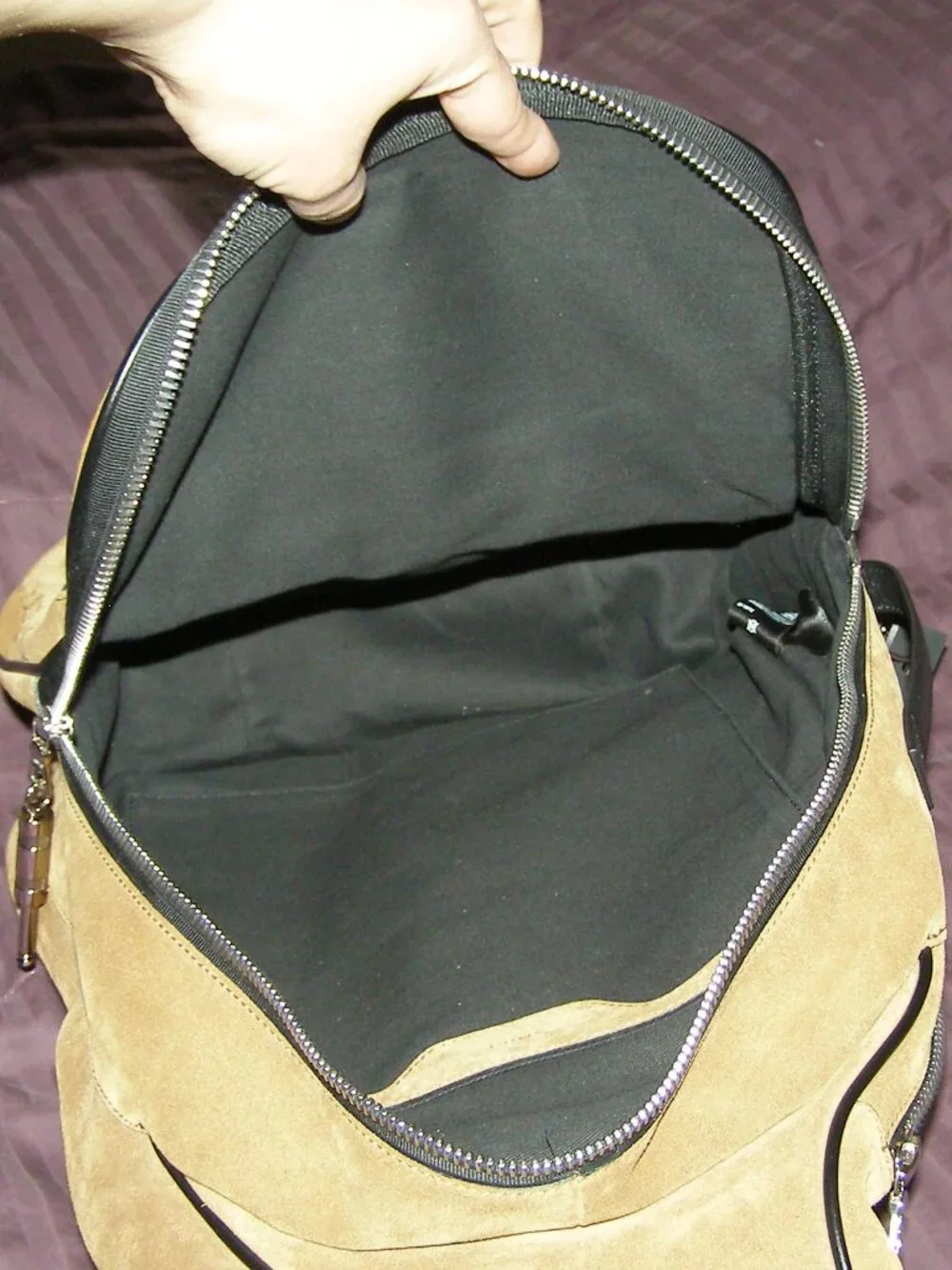 NWT Amiri medium Guitar Bag Brown Suede Backpack Mens Unisex Reversible Straps